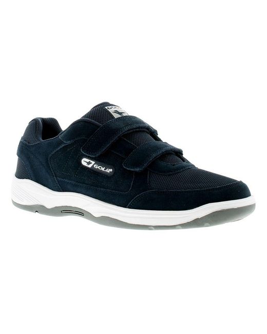 Gola Blue Trainers Belmont Suede Wide Fit Touch Fastening for men