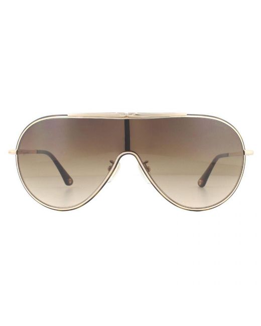 Police Natural Shield Rose Shiny Havana Gradient Sunglasses Metal for men