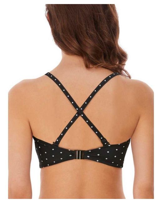 Freya Black Jewel Cove Bralette Bikini Top