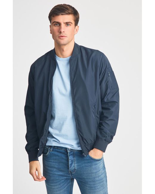 French Connection Blue Ma1 Technical Bomber Jacket for men