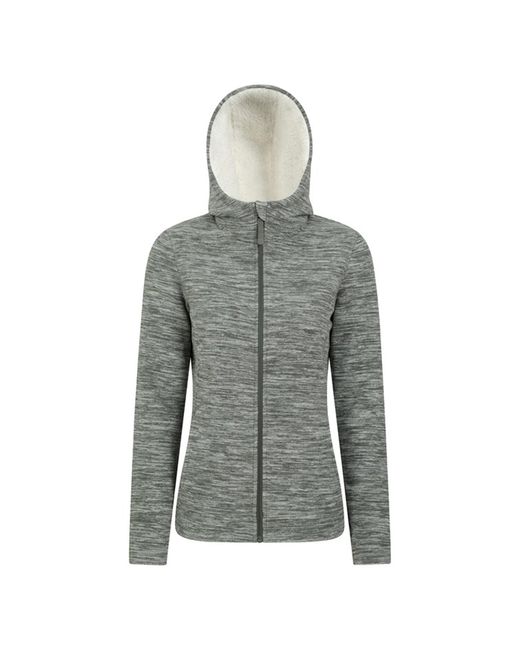 Mountain Warehouse Gray Ladies Snowdonia Fleece Full Zip Hoodie