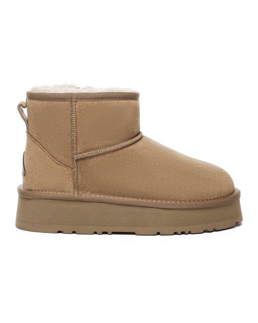 EverAu Australia Natural Ever Au Dusky Leather Platform Short Boots