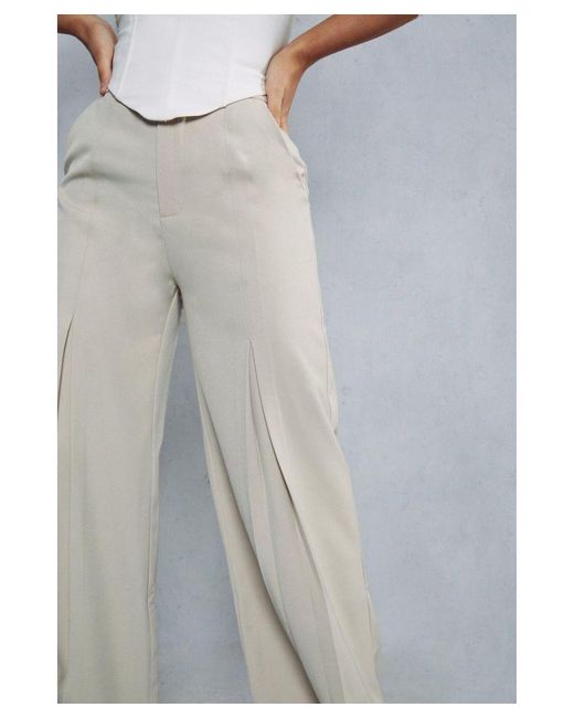 MissPap Gray Premium Pleat Detail Tailored Trousers