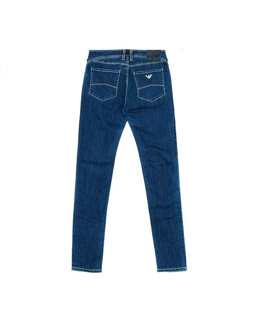 Armani Lange Jeans In Skinny Fit C5j28-8k in het Blue