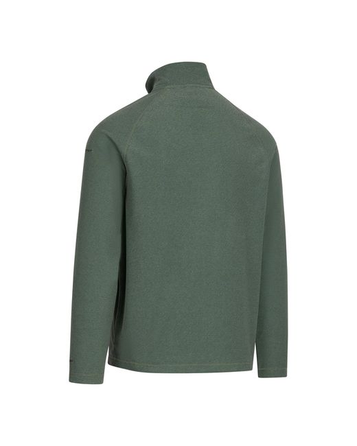 Trespass Green Keynote Anti Pilling 1/4 Zip Fleece Top Smoke/Alpine) for men