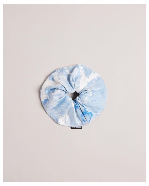 Ted Baker Blue Florset New Romantic Printed Scrunchie, Mid