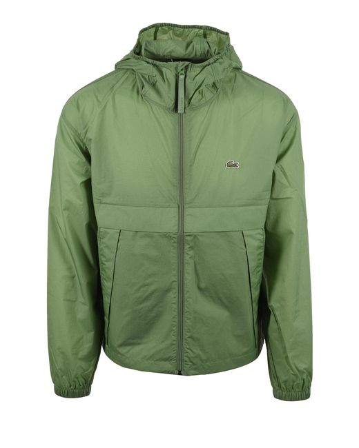 Lacoste Green Lightweight Jacket Cotton for men