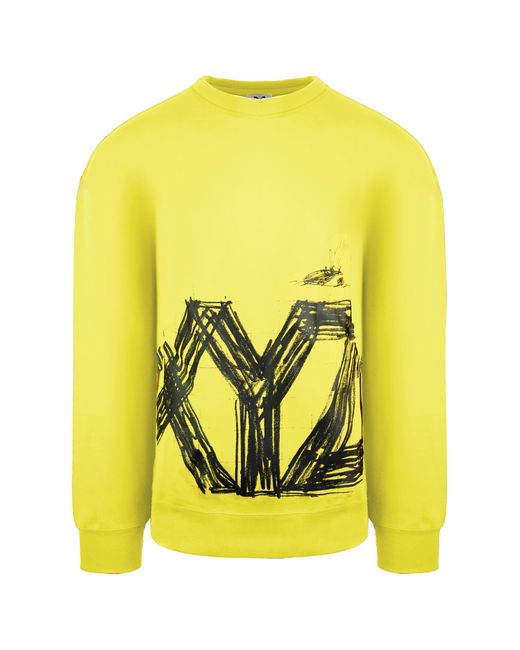 PUMA Yellow X Michael Lau Long Sleeve Crew Neck Graphic Sweatshirt 530358 79 Cotton for men
