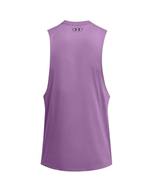Under Armour Purple Project Rock Payoff Large Genie Graphic Tank for men