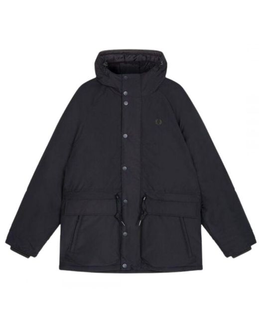 Fred Perry Blue Padded Zip Through Jacket for men