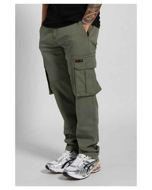 Bench Green 'Sergei' Regular Fit Cotton Cargo Trousers for men