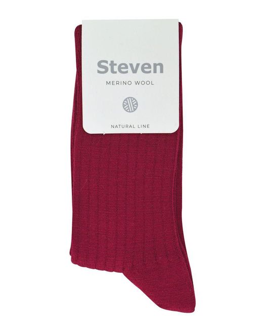Steve Madden Red Merino Wool Socks
