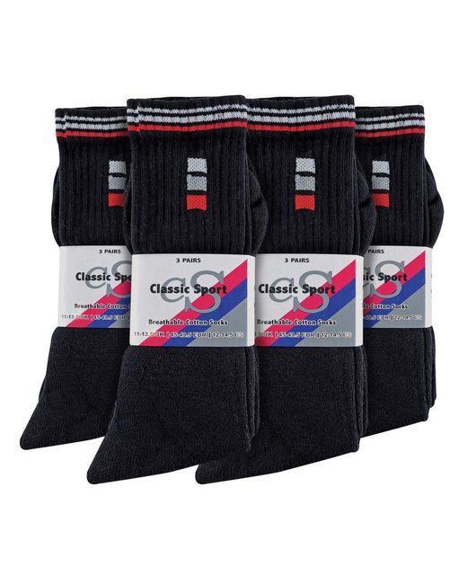 Sock Snob Blue 12 Pairs Cotton Sport Socks for men