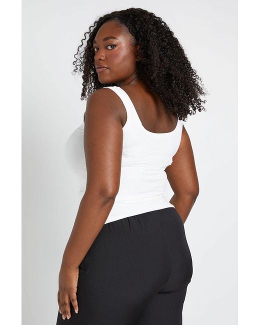 Boohoo White Plus Super Soft Touch Vest