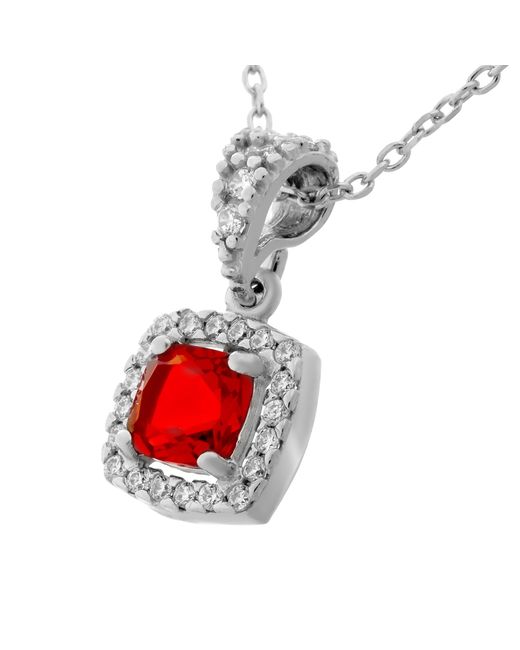 Orphelia Red 'Faustine' 925 Sterling Chain With Pendant