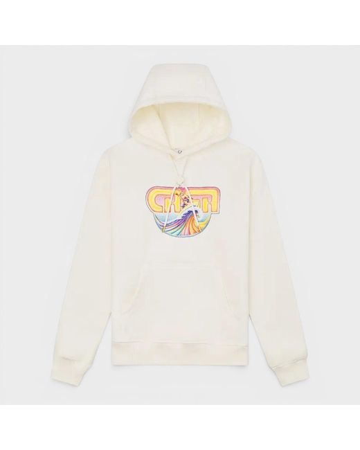 Casablanca White Casa Surf Printed Hoodie Off Cotton for men