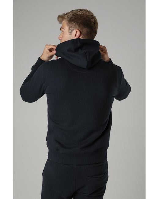French Connection Black Cotton Blend Hoody for men