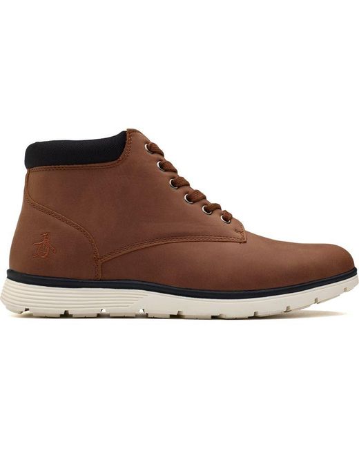 Original Penguin Brown Norway Boots for men