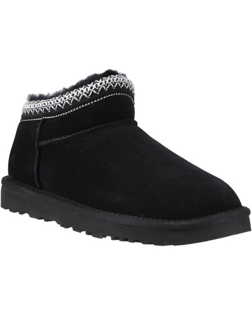 Hush Puppies Black Sloane Suede Slippers
