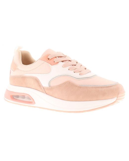 Wynsors Pink Chunky Trainers Boomerang Lace Up