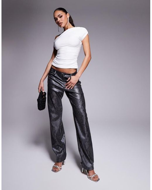 Kaiia Gray Exclusive Double Layered Slinky Drape Off Shoulder Top