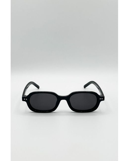 SVNX Brown Retro Rounded Square Sunglasses