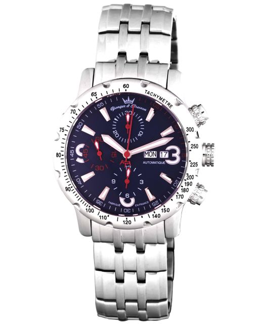 Yonger Blue Dial Stainless Steel Watch for men
