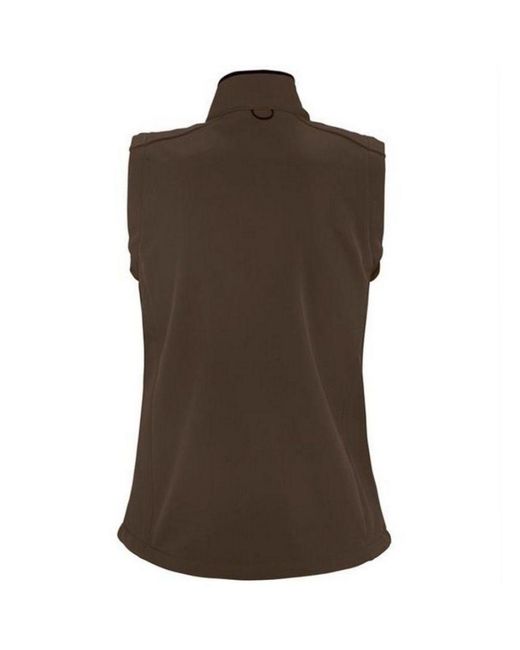 Sol's Brown Ladies Rallye Soft Shell Bodywarmer Jacket (Dark Chocolate)