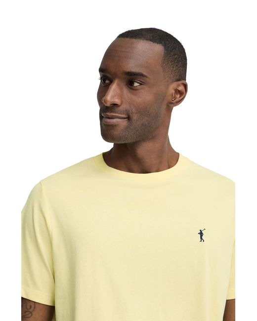 POLO CLUB Yellow Short Sleeve Crew Neck T-Shirt for men