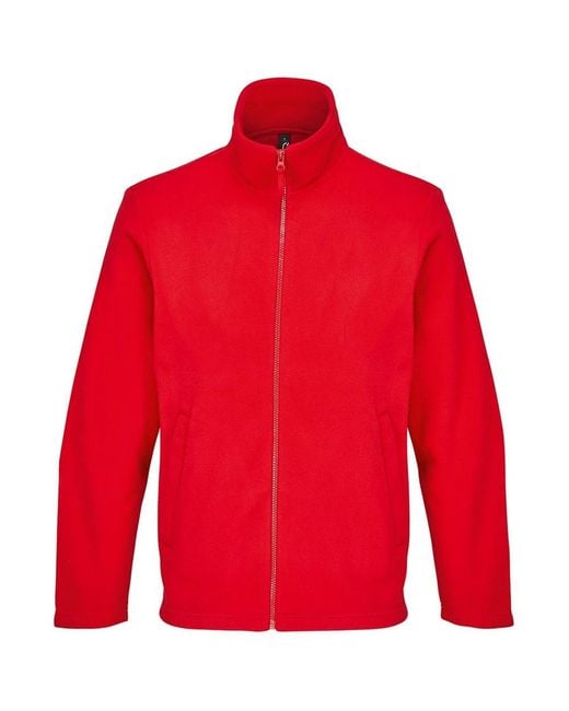 Sol's Red Adult Microfleece Jacket