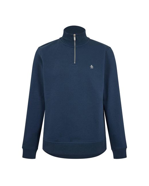 Original Penguin Blue Quarter Zip for men