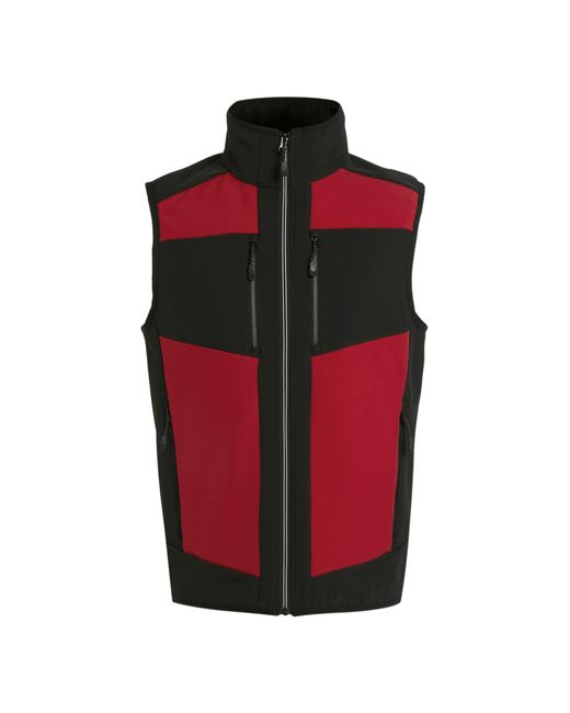 Regatta Red E-Volve Colour Block Softshell Body Warmer (Classic/ for men