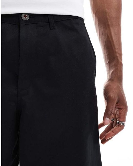 Jack & Jones White baggy Heavy Twill Chino Short for men