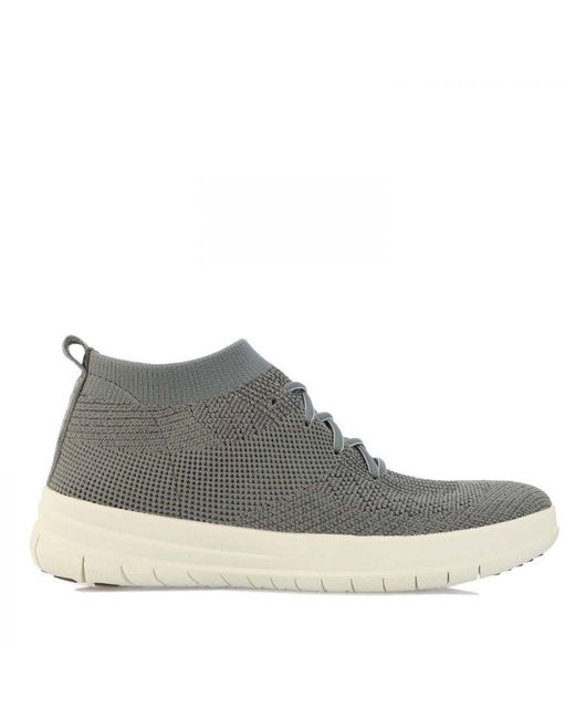 Fitflop Gray S Fit Flop Uberknit Slip On High Top Trainers