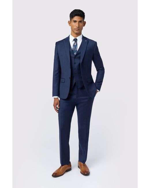 Ted Baker Blue Flannel Slim Fit Jacket for men