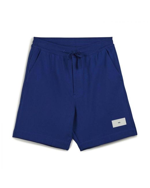Y-3 Organic Cotton Terry Shorts In Blauw in het Blue voor heren