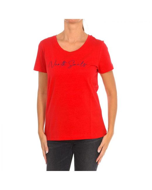 North Sails Red Womenss Short Sleeve T-Shirt 9024330
