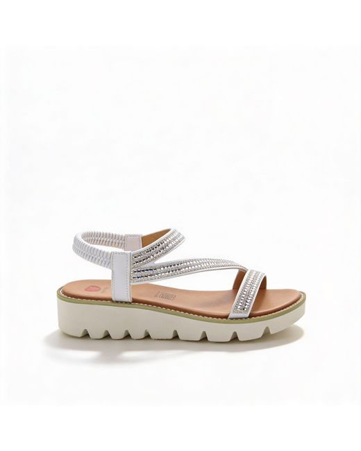 Heavenly Feet Metallic Fresco Slingback Sandals