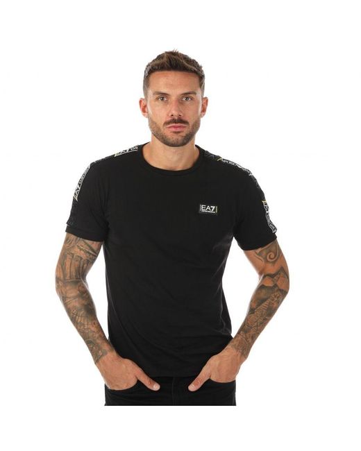 EA7 Black Emporio Armani Logo Series T-Shirt for men