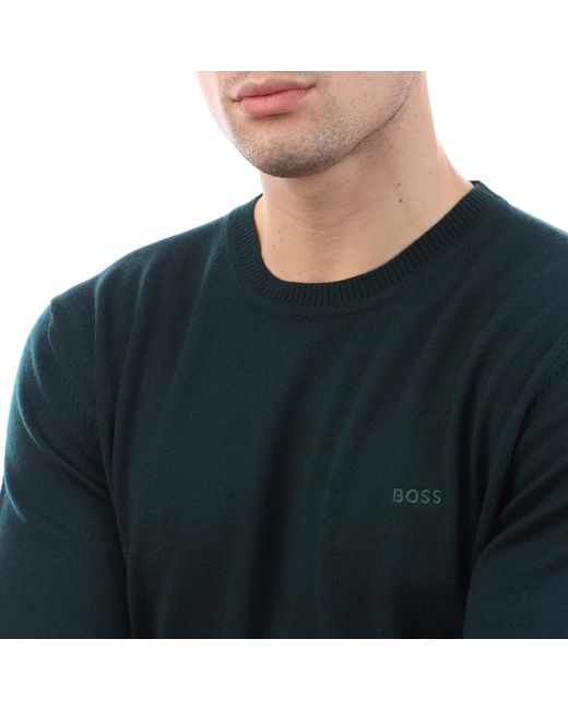 Boss Blue Bagritte-E Extra-Fine Merino Sweater for men