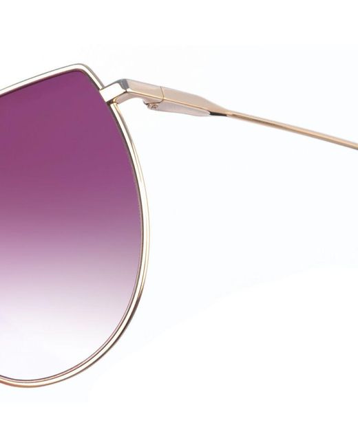 Chloé Purple Chloé Metal Sunglasses With Aviator Style Shape Ce139S