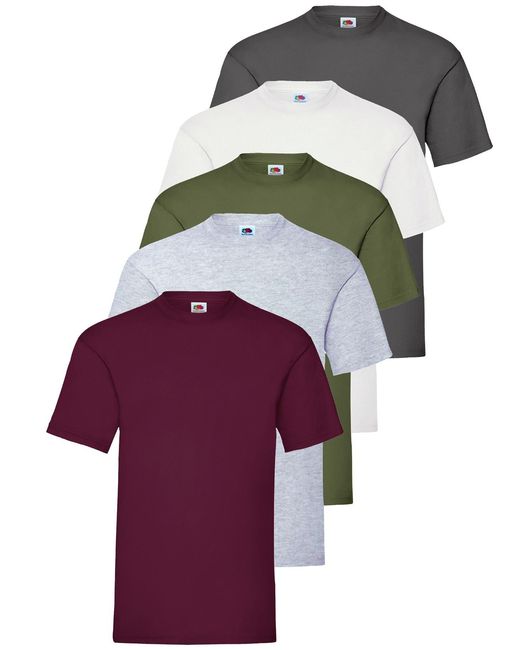 Fruit Of The Loom White T-Shirt 5 Pack for men