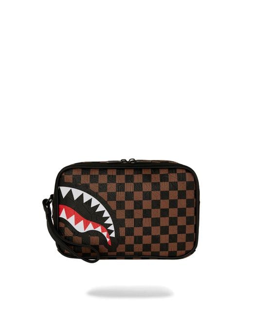 Sprayground Black Check 2 Emboss Toiletry Bag