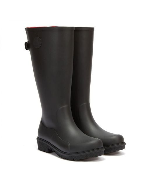Fitflop Black Wonderwelly Tall Boots Rubber