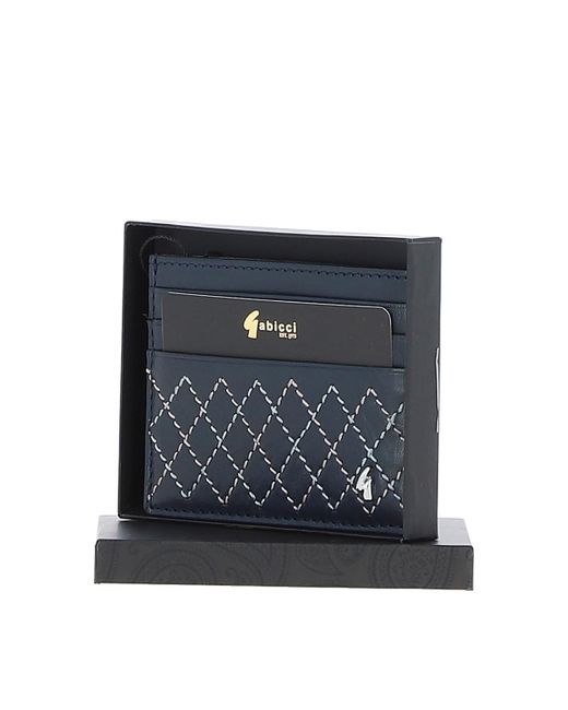 Gabicci Blue Real Leather Card Holder for men
