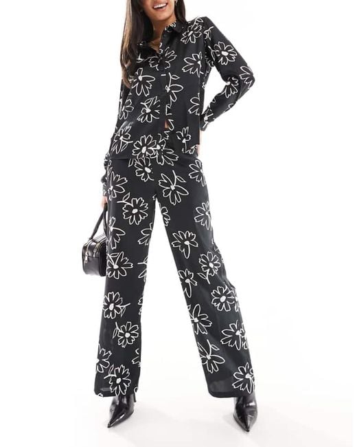 Jdy Black Wide Leg Trouser Co-Ord