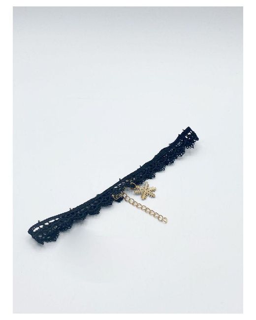 SVNX Blue Lace Choker With Snowflake Charm
