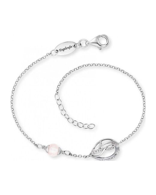 Engelsrufer White Erb-Tearlifl-Rq-Zi Ladies Tear Of Heaven Flower Of Life Bracelet