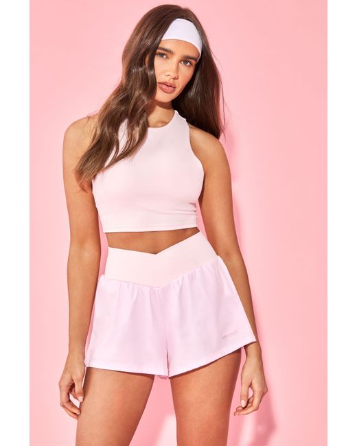 DSGN Studio Pink Sculpt Racer Back Padded Crop Vest Top