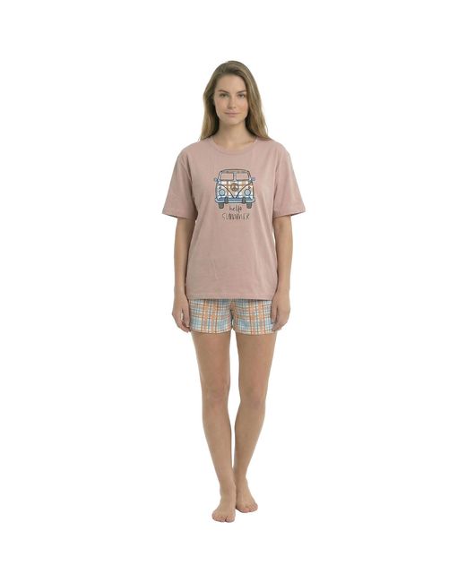 Kisses&Love Natural Summer Short Sleeve Cotton Pyjamas Kl40000